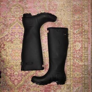 Matte Black Hunter Rain boots